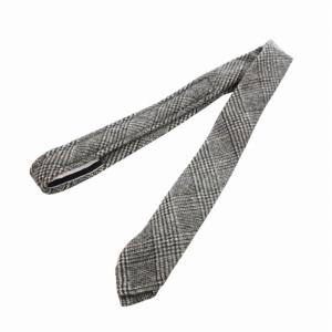 THOM BROWNE ネクタイ ナロータイ トリコロール チェック USA製 グレー /HO 0227 GY99 AA