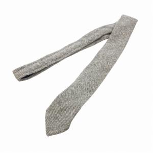 THOM BROWNE ネクタイ ナロータイ トリコロール カシミヤ ウール USA製 グレー /HO 0227 GY99 AA