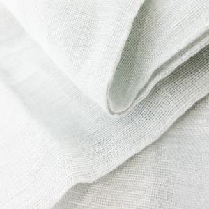 FENDI リネンストール マフラー ショール 麻 透け感 フリンジ ジャカード ロゴ 水色 ライトブルー /CK20