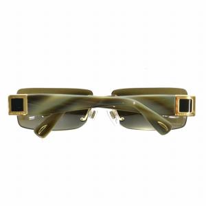 BVLGARI 眼鏡 サングラス セルフレーム カラーレンズ ノーフレーム スクエア 総柄 ロゴ ゴールド金具 6215-120 茶色 ブラウン