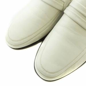 BALLY ローファー 革靴 レザー ラウンドトゥ 7.5 25.5cm 白 ホワイト /XZ GY17