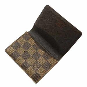 LOUIS VUITTON ダミエ アンヴェロップ カルト ドゥ ヴィジット カードケース 名刺入れ 二つ折り PVC レザー ロゴ
