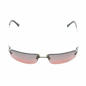 Salvatore Ferragamo 眼鏡 サングラス メタルフレーム スクエア グラデーション ハーフリム ロゴ 5616-130 シルバー色