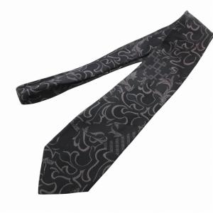 VERSACE ネクタイ カジュアル  総柄 絹 シルク 黒 ブラック /FF GY17