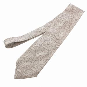BRIONI ネクタイ カジュアル ペイズリー 総柄 絹 シルク グレー /FF GY17