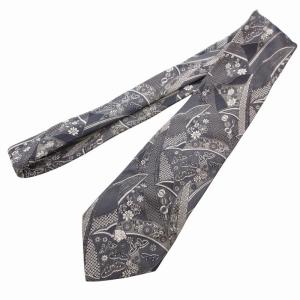 VERSACE ネクタイ カジュアル 総柄 メデューサ 絹 シルク グレー