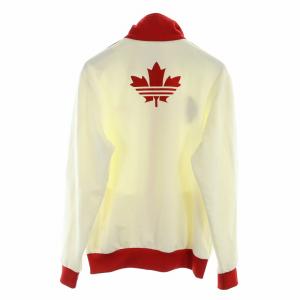 adidas Originals ヴィンテージ カナダ ジャージ トラックジャケット ジップアップ ロゴ ワッペン 0 LL アイボリー