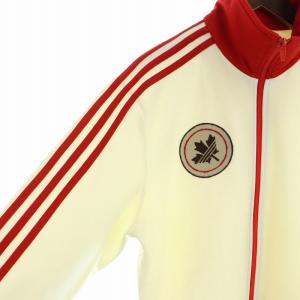 adidas Originals ヴィンテージ カナダ ジャージ トラックジャケット ジップアップ ロゴ ワッペン 0 LL アイボリー