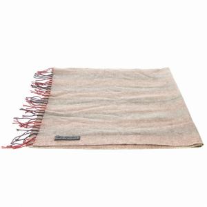 Ermenegildo Zegna 美品 ストール マフラー 絹 シルク カシミヤ混 ヘリンボーン柄 茶 ブラウン /UO GY35