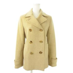 Pコート ピーコート ミドル ダブル ウール 38 M ベージュ /AO10 GY35