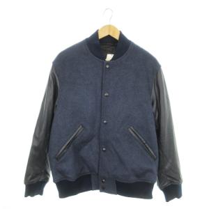 21AW ビーバーメルトン アワードジャケット スタジアムジャンパー スタジャン 切替 フェイクレザー