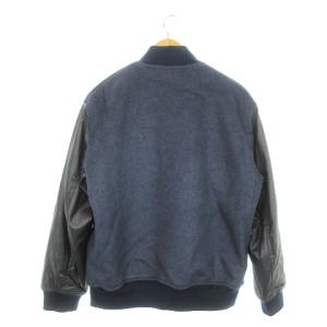 EDIFICE 21AW ビーバーメルトン アワードジャケット スタジアムジャンパー スタジャン 切替 フェイクレザー