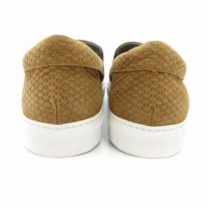 BOEMOS スリッポン 本革 レザー メッシュ 編み込み イタリア製 41 茶 ブラウン /UO GY35