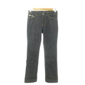 デニムパンツ ジーンズ ストレート ストレッチ ノバチェック 38 M 紺 ネイビー /AO7 GY07