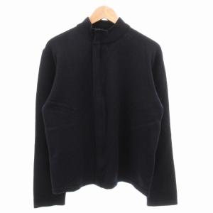 コレクション Collection ニットジャケット ブルゾン ジップアップ L 紺 ネイビー