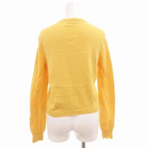 BURBERRY BLUE LABEL カーディガン ニット レース切替 長袖 38 黄 イエロー /GV