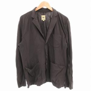 FOB FACTORY テーラードジャケット ブレザー 3B ノーベント ナイロン 3 黒 ブラック /GV