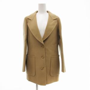 チェスターコート ウールジャケット 3B ノッチドラペル パッチポケット ベージュ /JS