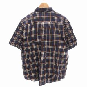 STUSSY カジュアルシャツ チェック 半袖 L 紫 パープル /FF