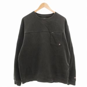 スウェット トレーナー プルオーバー ロゴ 長袖 M グレー カーキ /FF