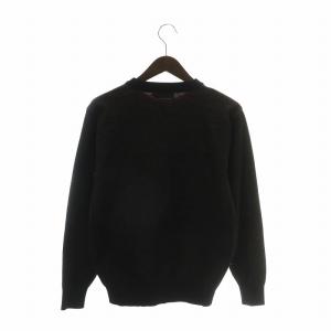 HYSTERIC GLAMOUR 20SS ニット セーター 長袖 クルーネック リップ ロゴ S 黒 ブラック 赤 レッド /XZ GY35