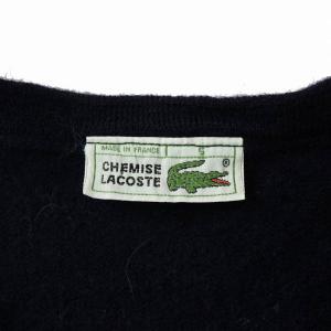 LACOSTE CHEMISE フレラコ フランス製 80's ヴィンテージ セーター ニット ウール 長袖 Vネック