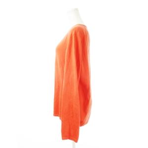 Cruciani コットンセーター Vネック 長袖 薄手 ストレッチ 50 L オレンジ /CK10 GY35