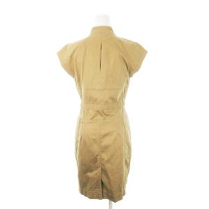 MARC by MARC JACOBS ワンピース ミリタリー ひざ丈 半袖 ジップアップ ウエストマーク コットン 4 M 茶 ブラウン /AH3