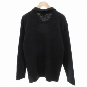 Ermenegildo Zegna ニット セーター プルオーバー 長袖 襟付き オープンカラー ウール グレー /JS