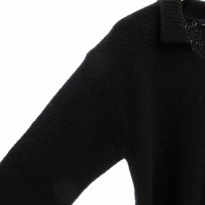 Ermenegildo Zegna ニット セーター プルオーバー 長袖 襟付き オープンカラー ウール グレー /JS
