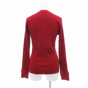 RALPH LAUREN ニット カットソー 長袖 バンドカラー L 赤