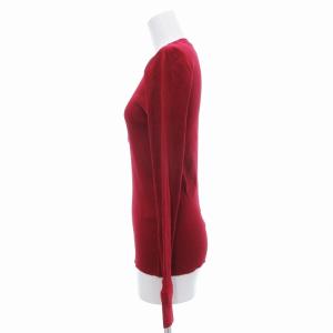 RALPH LAUREN ニット カットソー 長袖 バンドカラー L 赤