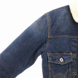 EDWIN 美品 デニムボアジャケット Gジャン S 濃紺 ダークインディゴ /AE