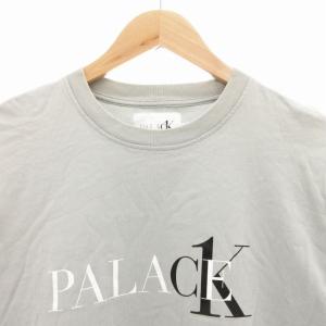 Calvin Klein ×パレス PALACE コラボ Tシャツ カットソー 半袖 クルーネック ロゴ M グレー /GV