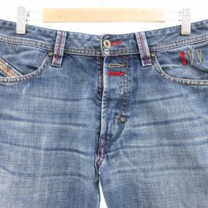 DIESEL デニムパンツ ジーンズ ボタンフライ 刺繍 28 インディゴブルー /GV
