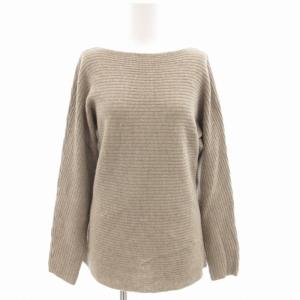 ニット セーター 長袖 ドルマンスリーブ カシミア混 S ベージュ /GV