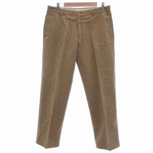 チノパンツ スラックス センタープレス 50 茶 ブラウン /UO