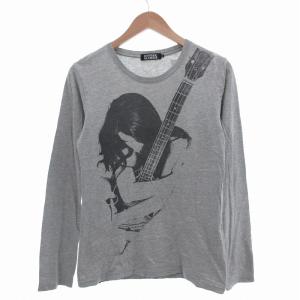 Tシャツ 長袖 ロンT vixen girl プリント S グレー /UO
