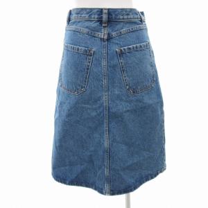 A.P.C. デニムスカート ロゴ 刺繍 ひざ丈 34 インディゴブルー /HO 0314