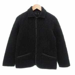 キルティングジャケット ブルゾン ボア スナップボタン M 黒 ブラック /HO 0314