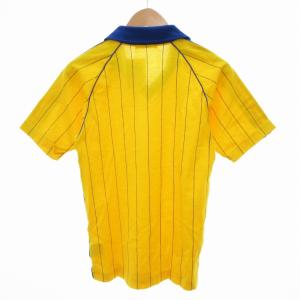 adidas タグ付き ヴィンテージ 80s 西ドイツ デサント製 ゲームシャツ トレフォイル ストライプ 半袖 M