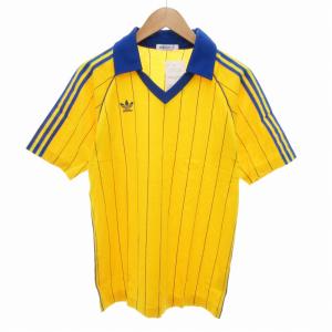 タグ付き ヴィンテージ 80s 西ドイツ デサント製 ゲームシャツ トレフォイル スリーストライプ 半袖