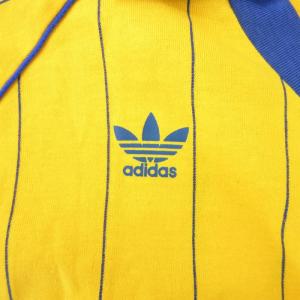 adidas タグ付き ヴィンテージ 80s 西ドイツ デサント製 ゲームシャツ トレフォイル スリーストライプ 半袖