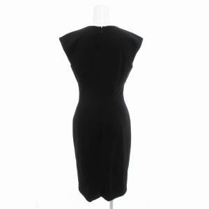 Calvin Klein ワンピース ストレッチ ノースリーブ ひざ丈 0 黒 ブラック /HO 0314