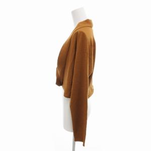 Max Mara Studio MaxMaraStudio ニット カーディガン ウール シルク混 長袖 ショート丈 M 茶 ブラウン /HO 0314