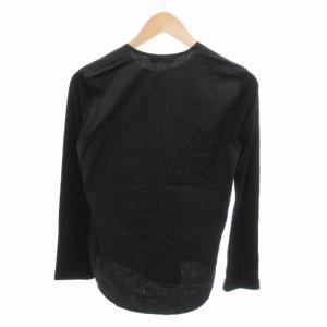 Tao ヴィンテージ 90s シャツ ブラウス 切替 ニット 長袖 黒 ブラック /HO 0314 AA