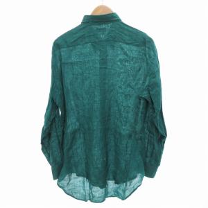 PAUL SMITH ヴィンテージ シャツ 麻 リネン 長袖 L 緑 グリーン /HO 0315