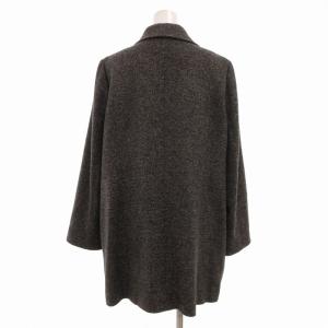 Leilian ステンカラーコート カシミヤ ミドル ハーフ丈 13 グレー /UO
