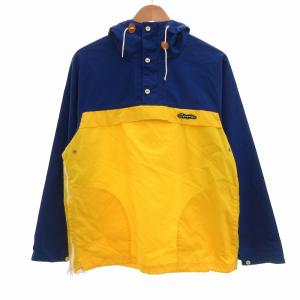 アノラックパーカー ジャケット プルオーバー ナイロン L 青 ブルー 黄 イエロー /UO