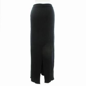 GALLARDAGALANTE リブニットスカート カシミヤ混 マキシロング イージー F 黒 /JS GY39